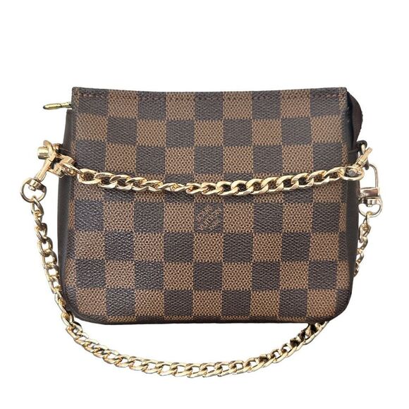 Louis Vuitton Damier Ebene Trousse Make Up Bag Mini Pochette - Picture 3 of 15